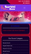 How surbhirana.com looks like on a mobile device such as an iPhone.