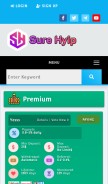 How surehyip.com looks like on a mobile device such as an iPhone.