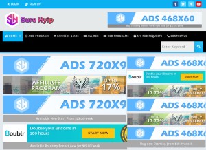 How surehyip.com looks like on a tablet such as an iPad.