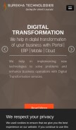 How surekhatech.com looks like on a mobile device such as an iPhone.