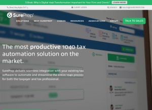 How sureprep.com looks like on a tablet such as an iPad.