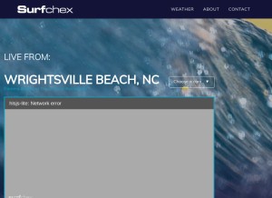 How surfchex.com looks like on a tablet such as an iPad.