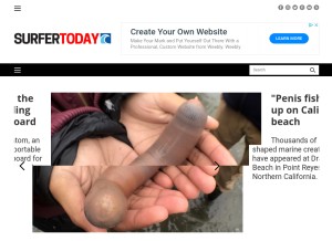 How surfertoday.com looks like on a tablet such as an iPad.