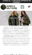 How surplu-militaire.xyz looks like on a mobile device such as an iPhone.
