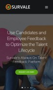 How survale.com looks like on a mobile device such as an iPhone.