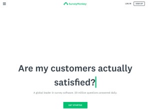 How surveymonkey.com looks like on a tablet such as an iPad.