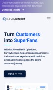 How surveysensum.com looks like on a mobile device such as an iPhone.