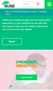 How suse.com looks like on a mobile device such as an iPhone.
