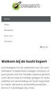 How sushigadgets.nl looks like on a mobile device such as an iPhone.