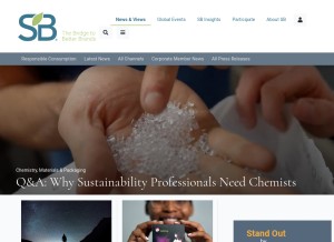 How sustainablebrands.com looks like on a tablet such as an iPad.