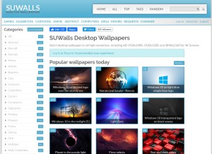 How suwalls.com looks like on a tablet such as an iPad.