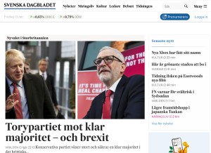 How svd.se looks like on a tablet such as an iPad.