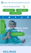 How svmh.com looks like on a mobile device such as an iPhone.