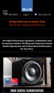 How svsound.com looks like on a mobile device such as an iPhone.
