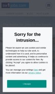 How sw1jobs.com looks like on a mobile device such as an iPhone.