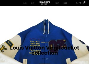 How swaggyscloset.com looks like on a tablet such as an iPad.