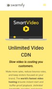 How swarmcdn.com looks like on a mobile device such as an iPhone.