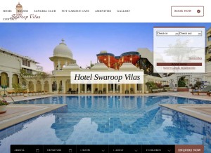 How swaroopvilas.com looks like on a tablet such as an iPad.