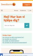 How swedbank.se looks like on a mobile device such as an iPhone.