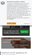 How swedroid.se looks like on a mobile device such as an iPhone.