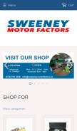 How sweeneymotorfactors.ie looks like on a mobile device such as an iPhone.