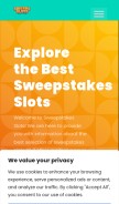 How sweepstakesslots.io looks like on a mobile device such as an iPhone.