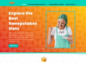 How sweepstakesslots.io looks like on a tablet such as an iPad.