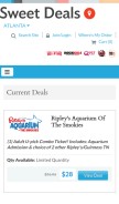 How sweetdeals.com looks like on a mobile device such as an iPhone.