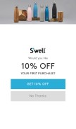 How swellbottle.com looks like on a mobile device such as an iPhone.