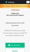 How swifdoo.com looks like on a mobile device such as an iPhone.