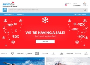How swiminn.com looks like on a tablet such as an iPad.