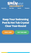 How swimuniversity.com looks like on a mobile device such as an iPhone.