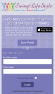 How swinglifestyle.com looks like on a mobile device such as an iPhone.