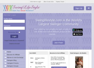 How swinglifestyle.com looks like on a tablet such as an iPad.