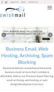 How swishmail.com looks like on a mobile device such as an iPhone.