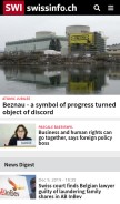 How swissinfo.ch looks like on a mobile device such as an iPhone.