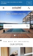 How swissotel.com looks like on a mobile device such as an iPhone.