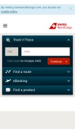How swissworldcargo.com looks like on a mobile device such as an iPhone.