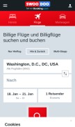 How swoodoo.ch looks like on a mobile device such as an iPhone.