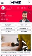 How swr3.de looks like on a mobile device such as an iPhone.