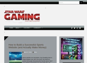 How swtorstrategies.com looks like on a tablet such as an iPad.