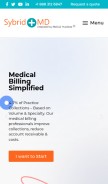 How sybridmd.com looks like on a mobile device such as an iPhone.