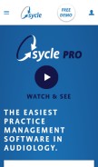 How sycle.net looks like on a mobile device such as an iPhone.