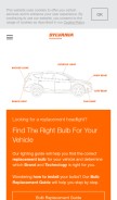 How sylvania-automotive.com looks like on a mobile device such as an iPhone.