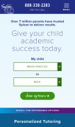 How sylvanlearning.com looks like on a mobile device such as an iPhone.