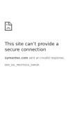 How symantec.com looks like on a mobile device such as an iPhone.
