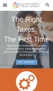 How symmetry.com looks like on a mobile device such as an iPhone.