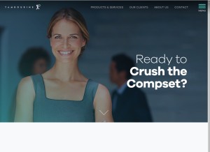 How symphonyhotelmarketing.com looks like on a tablet such as an iPad.