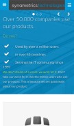 How synametrics.com looks like on a mobile device such as an iPhone.