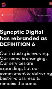 How synapticdigital.com looks like on a mobile device such as an iPhone.